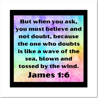 Bible Verse James 1:6 Posters and Art